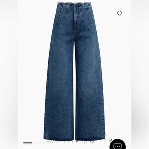 Hudson Jeans Wide-Leg High Waisted Jeans in Dark Blue